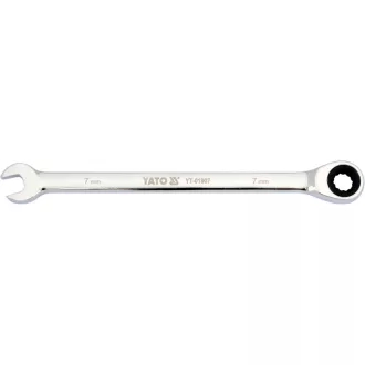 YATO Cheie combinată cu clichet 7 mm / 130 mm 72T CrV