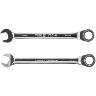 YATO Cheie combinată cu clichet 13 mm / 180 mm 72T CrV