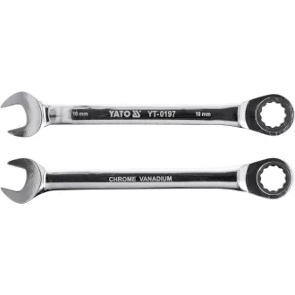 YATO Cheie combinată cu clichet 16 mm / 210 mm 72T CrV
