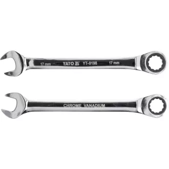 YATO Cheie combinată cu clichet 17 mm / 225 mm 72T CrV
