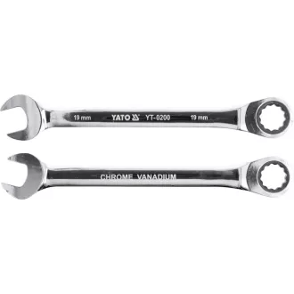 YATO Cheie combinate cu clichet 19 mm / 245 mm 72T CrV