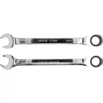 YATO Cheie combinată cu clichet 30 mm / 400 mm 72T CrV