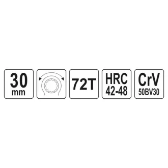 Cheie combinată cu clichet YATO 30 mm / 290 mm CrV