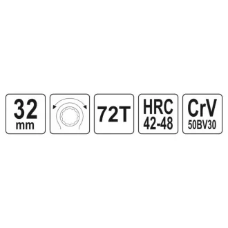 YATO Cheie fixă cu clichet 32 mm / 290 mm CrV