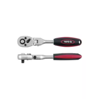   Ax de antrenare cu clichet YATO 3/8" 242 mm 72T arbore drept articulat ±90° CrV