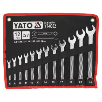 YATO Set chei combinate cu 12 piese 8-24 mm CrV