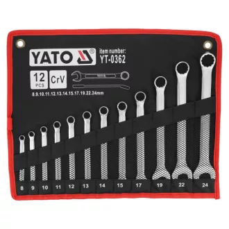 YATO Set chei combinate cu 12 piese 8-24 mm CrV