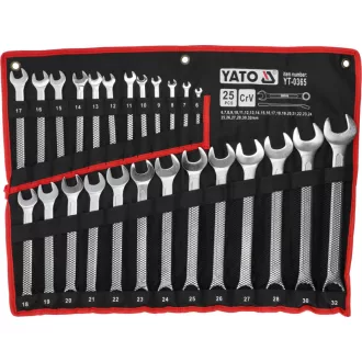 YATO Set de chei combinate cu furcă, 25 piese, 6-32 mm CrV