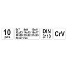 YATO Set chei cu furcă 10 piese 6-27 mm CrV