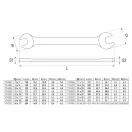 YATO Set chei cu furcă 10 piese 6-27 mm CrV
