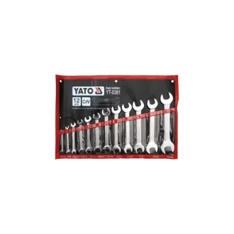 Set chei YATO cu furcă 12 piese 6-32 mm CrV