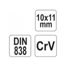 YATO Cheie combinată îndoită 10 x 11 mm CrV