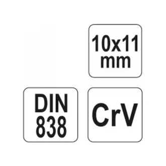 YATO Cheie combinată îndoită 10 x 11 mm CrV