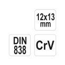 YATO Cheie inelară cu cot 12 x 13 mm CrV