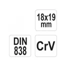 YATO Cheie cu cap înclinat 18 x 19 mm CrV
