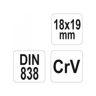 YATO Cheie cu cap înclinat 18 x 19 mm CrV