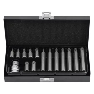 YATO Set de biți Torx de 15 bucăți 1/2": T20-T55