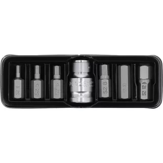 YATO Set de biți (hex) 7 piese 4-12, L=30 mm 1/2"