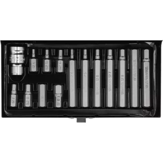 YATO Set de biți, 15 piese (hexagonal) H4-H12 1/2"
