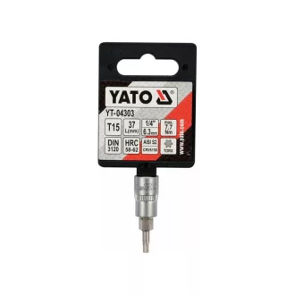 YATO Bit cheie tubulare Torx 1/4" T15 CrV