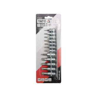 Set de prize YATO Bit 12 piese Torx 1/4", 3/8" CrV
