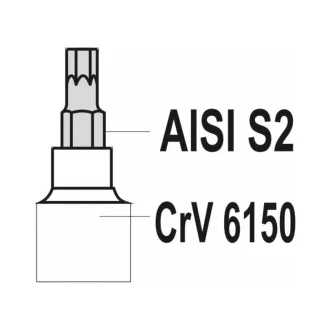 Set de prize YATO Bit 12 piese Torx 1/4", 3/8" CrV
