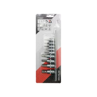 Set de prize YATO 9 piese Allen 1/4", 3/8" CrV