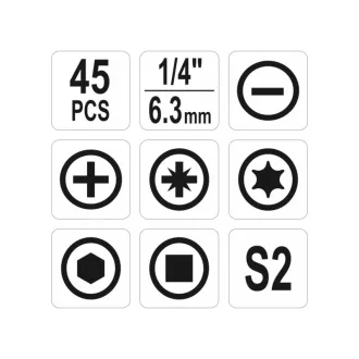 Set vârfuri YATO 40 buc