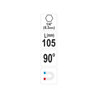 YATO Colț de mână 90° 105 mm