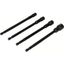 YATO Set chei pentru piulițe lungi, 4 piese, 150 mm, magnetic