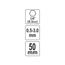 YATO Adaptor mandrina de gaurit 1/4" Hex -> 0,5-3,0 mm mandrina rapida