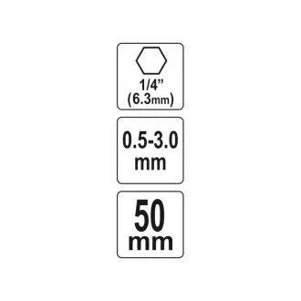   YATO Adaptor mandrina de gaurit 1/4" Hex -> 0,5-3,0 mm mandrina rapida