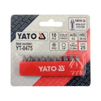 Vârf YATO Bit PH2 x 25 mm (10 buc)