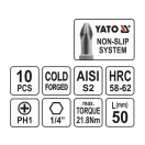 Vârf de vârf YATO PH1 x 50 mm (10 buc)