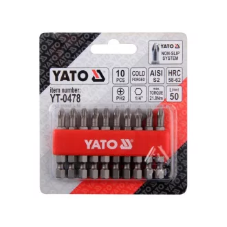 Vârf de vârf YATO PH2 x 50 mm (10 buc)