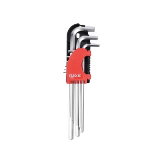 Set chei hexagonale lungi YATO 9 piese 1,5-10 mm CrV