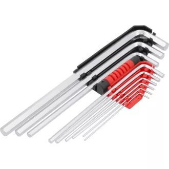 Set chei hexagonale lungi YATO 9 piese 1,5-10 mm CrV