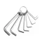 Set chei hexagonale YATO 8 piese 2.0-10 mm CrV