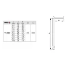 YATO Set chei hexagonale cu cap sferic 9 piese 2-10 mm CrV