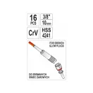 Kit de îndepărtare a bujiilor incandescente deteriorate YATO 16 bucăți 3/8" CrV