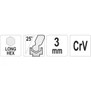 YATO Cheie hexagonală cu cap bilă 3,0 mm / 20 x 100 mm CrV