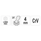 YATO Cheie hexagonală cu cap bilă 4,0 mm / 25 x 105 mm CrV