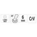 YATO Cheie hexagonală cu cap bilă 6,0 mm / 32 x 137 mm CrV
