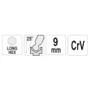 YATO Cheie hexagonală cu cap lung cu bilă 9,0 mm CrV