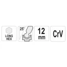 YATO Cheie hexagonală cu cap lung cu bilă 12,0 mm CrV