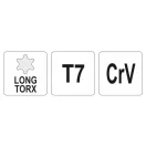 Cheie Torx YATO T7 lungă