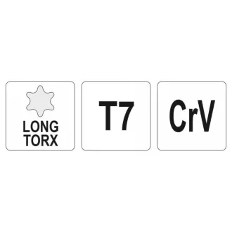 Cheie Torx YATO T7 lungă