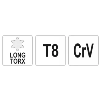 Cheie Torx YATO T8 lungă