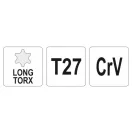 Cheie Torx YATO T27 lungă