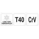 YATO Cheie Torx lunga T40 CrV